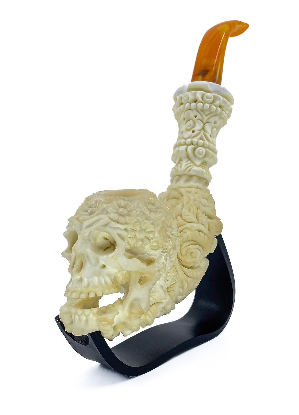 Thumbnail: Floral Skull Smoking Pipe