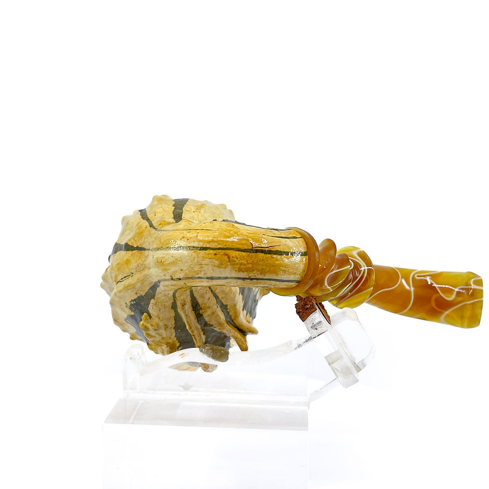 Thumbnail: Handmade Real Gourd Calabash Smoking Pipe Model 3