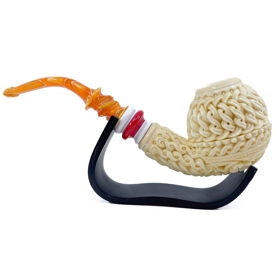 Thumbnail: Unique, Knot Ornament Apple Shaped Tobacco Smoking Pipe