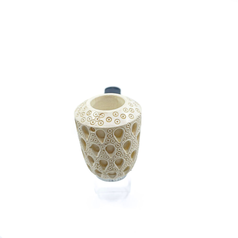縮圖：S.Yanik Meerschaum Pipe Lovat Smoking Pipe with Lattice Ornament