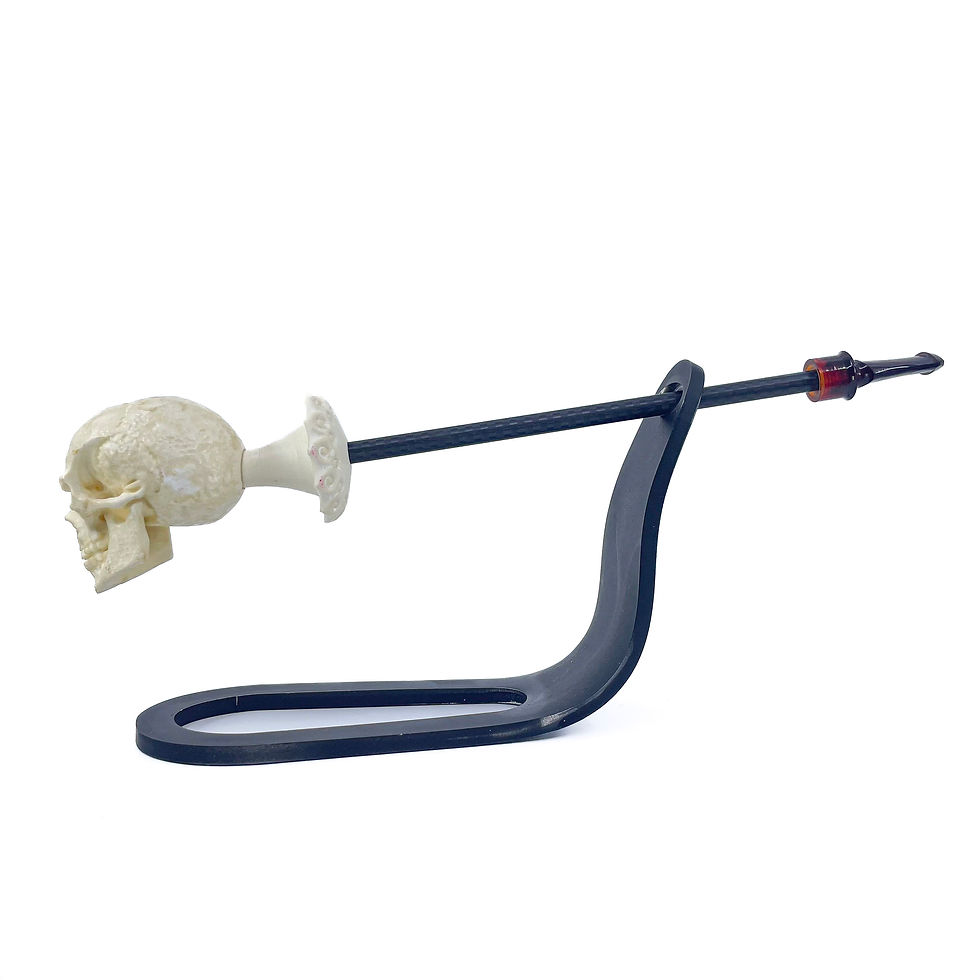 Thumbnail: Churchwarden Skull Smoking Pipe