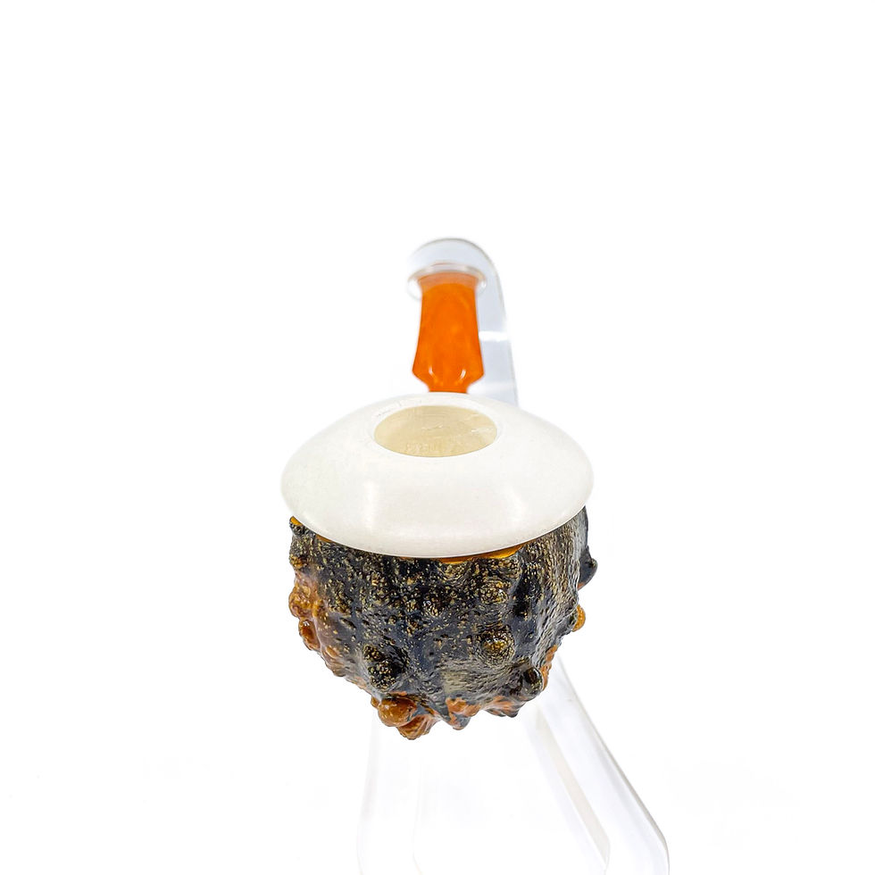 Thumbnail: S.Yanik Meerschaum Pipe Handmade Real Gourd Calabash Smoking Pipe Blistered Body