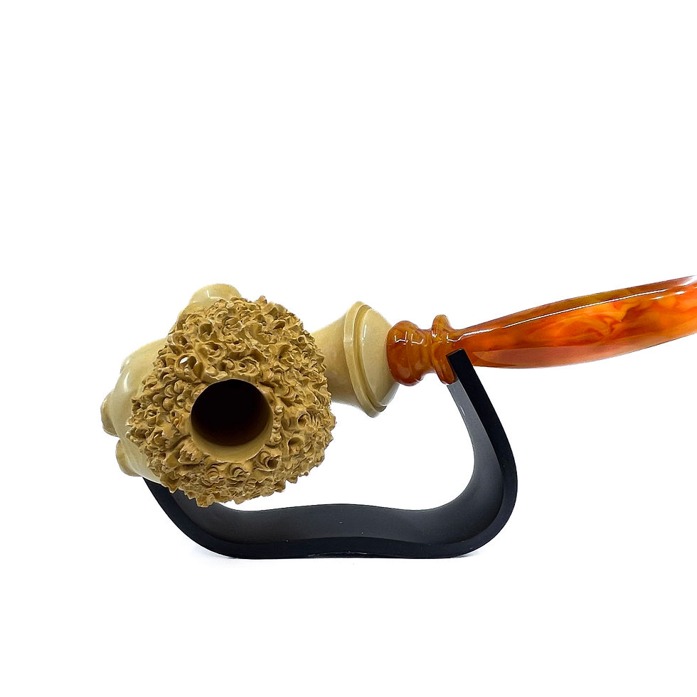縮圖：S.Yanik Meerschaum Pipe Slave Smoking Pipe, Handcarved Tobacco Pipe