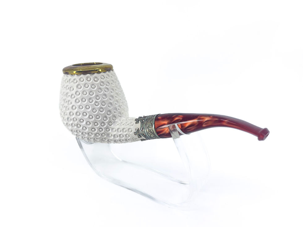 縮圖：S.Yanik Meerschaum Pipe  Brandy Smoking Pipe with Silver Ring