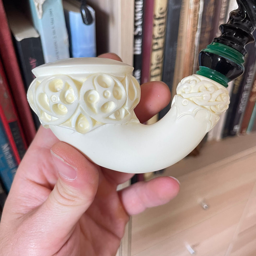 Thumbnail: Gothic Ornament, Calabash Tobacco Smoking Pipe