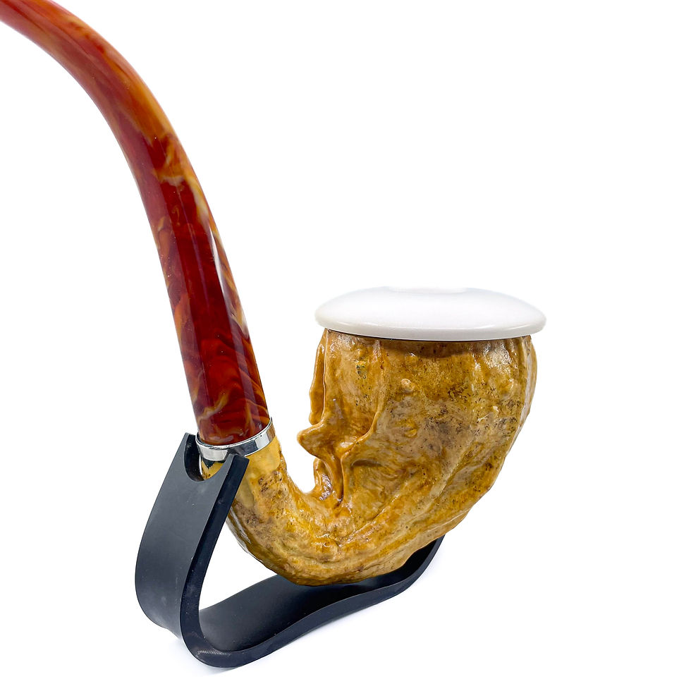 縮圖：Calabash Smoking Pipe, Real Gourd Body