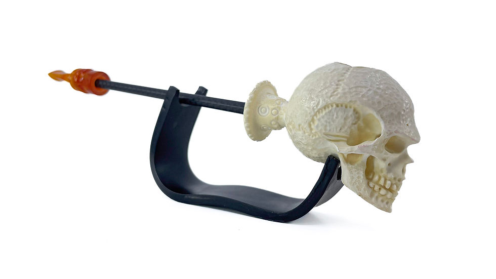 Thumbnail: Churchwarden Skull Smoking Pipe