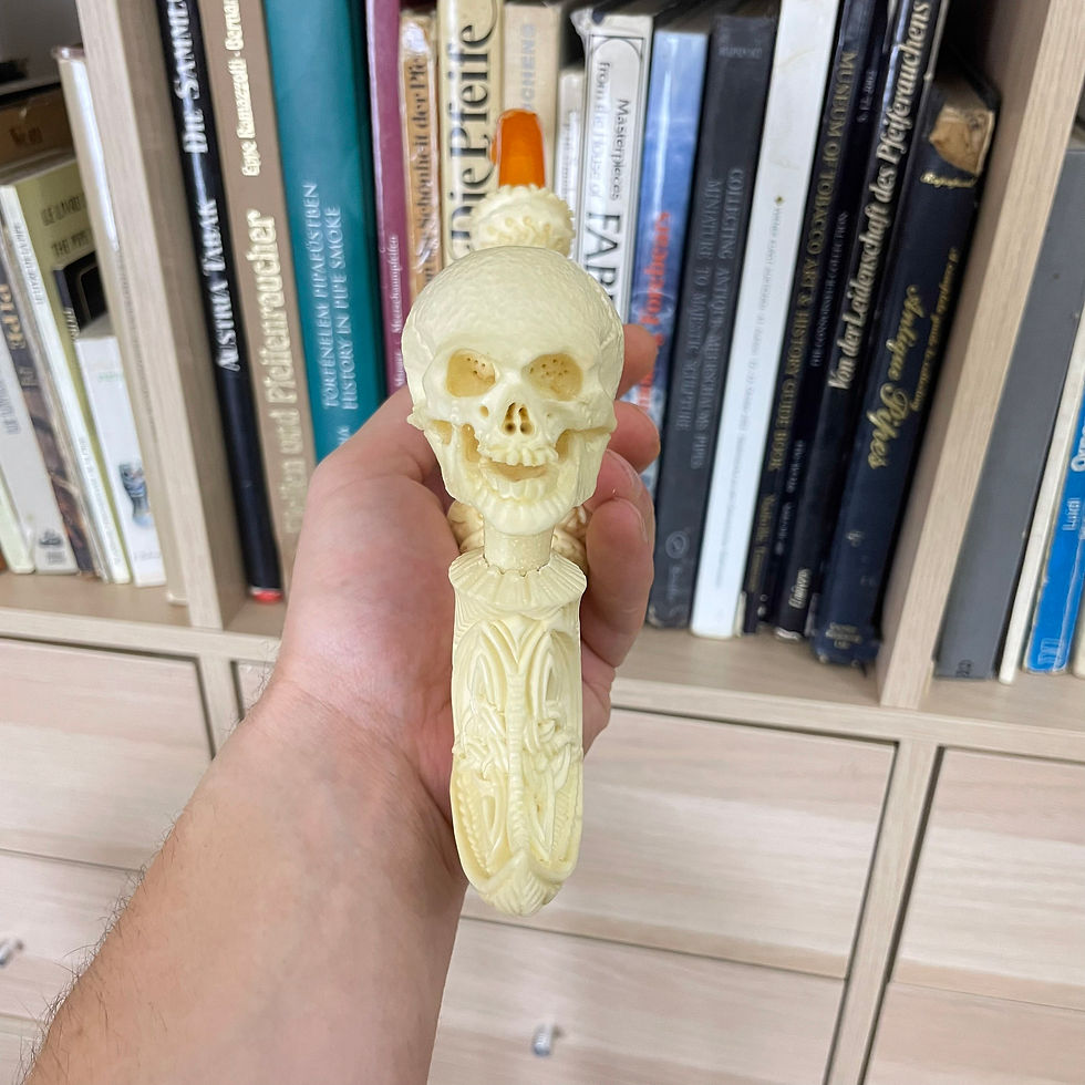 Thumbnail: Churchwarden Skull Smoking Pipe