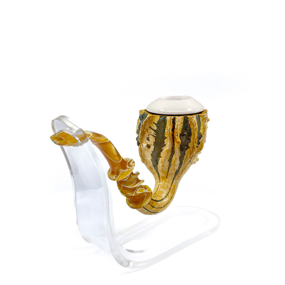 Thumbnail: Handmade Real Gourd Calabash Smoking Pipe Model 3