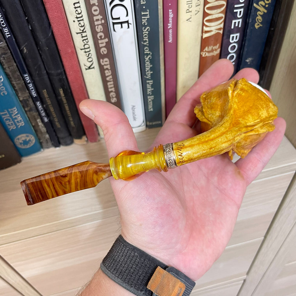 Thumbnail: S.Yanik Meerschaum Pipe Calabash Smoking Pipe, Real Gourd Body