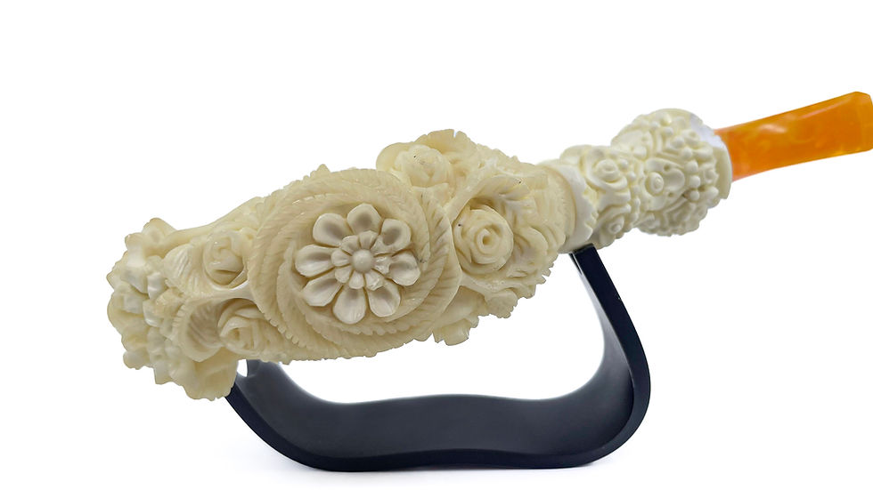 Thumbnail: Floral Skull Smoking Pipe