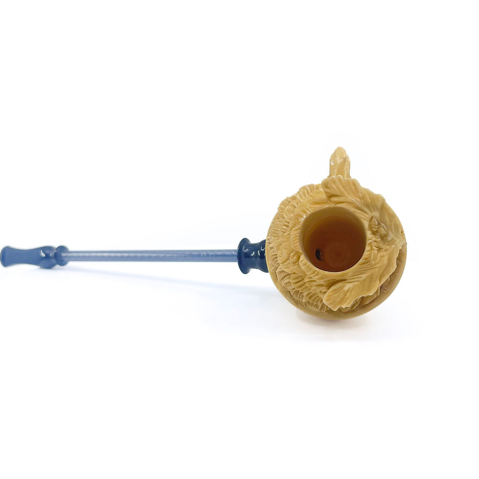 縮圖：S.Yanik Meerschaum Pipe Coffee Cup Owl Smoking Pipe