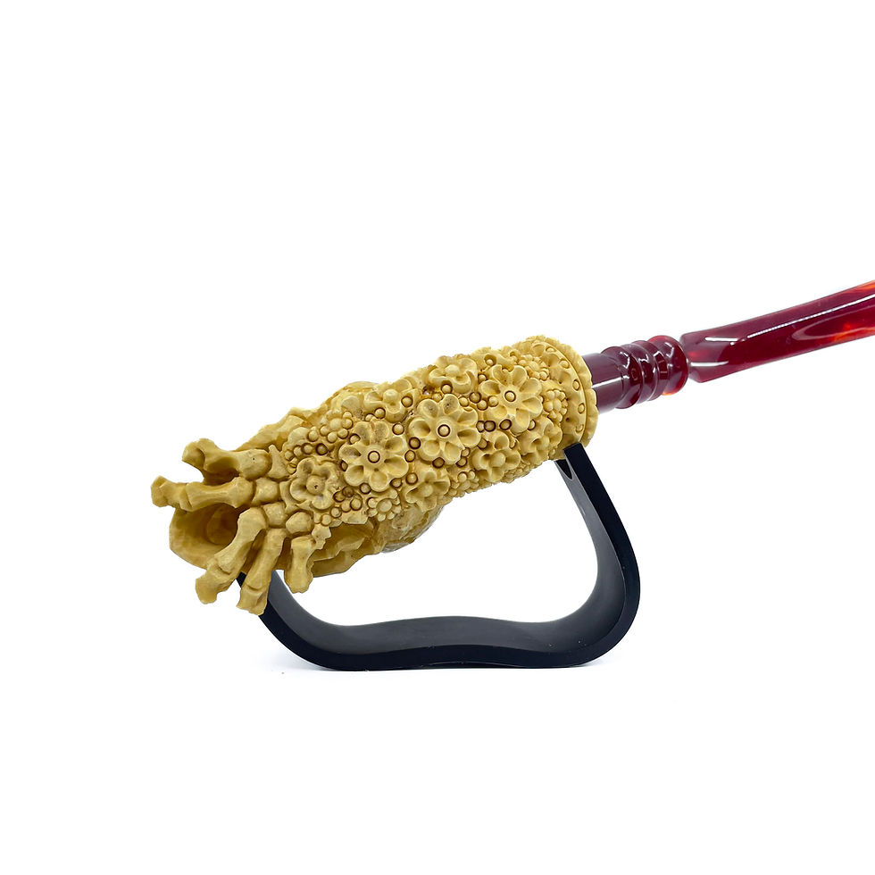 Thumbnail: Bone Hand Holding Skull Smoking Pipe