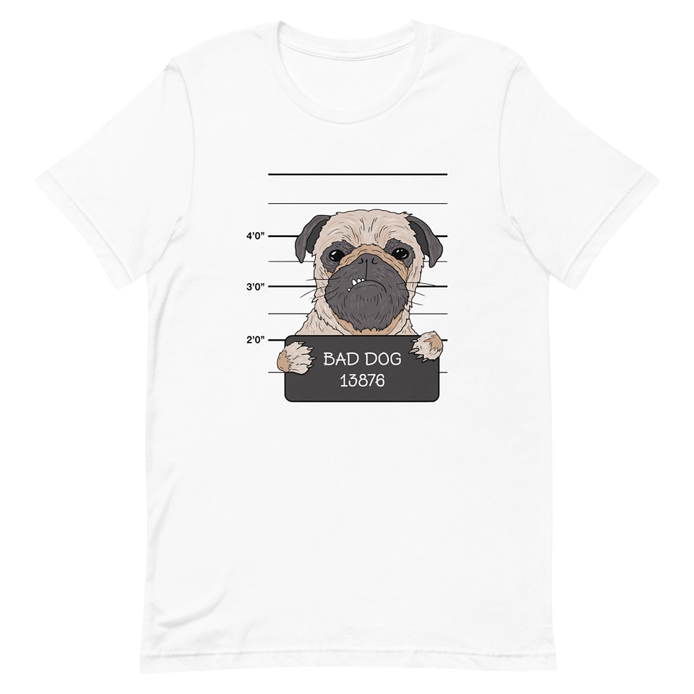Thumbnail: Talkin' Teez BaddAzzDog Short-Sleeve Unisex T-Shirt