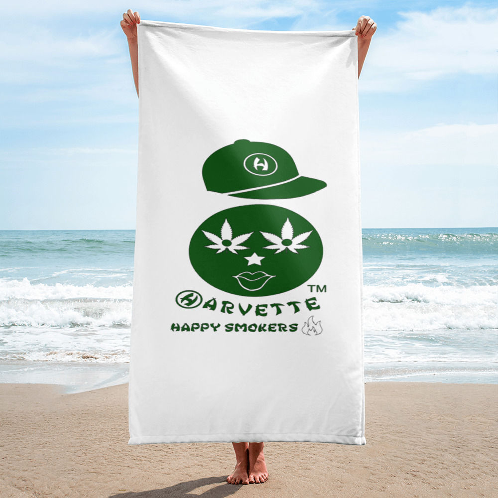 Harvette GreenFace Beach Towel