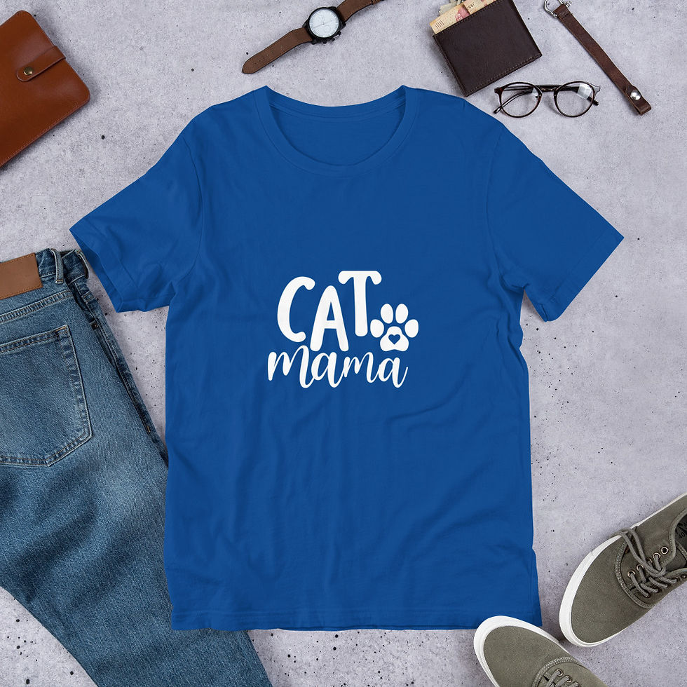 Thumbnail: Talkin' Teez Cat Mom Short-Sleeve Unisex T-Shirt