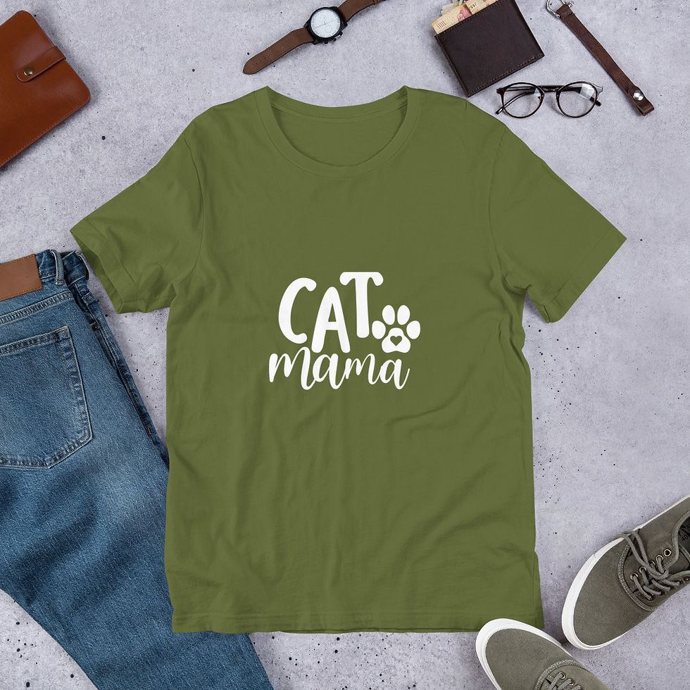 Thumbnail: Talkin' Teez Cat Mom Short-Sleeve Unisex T-Shirt