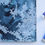 Thumbnail: Blue and white abstract watercolor pattern painting detail side view