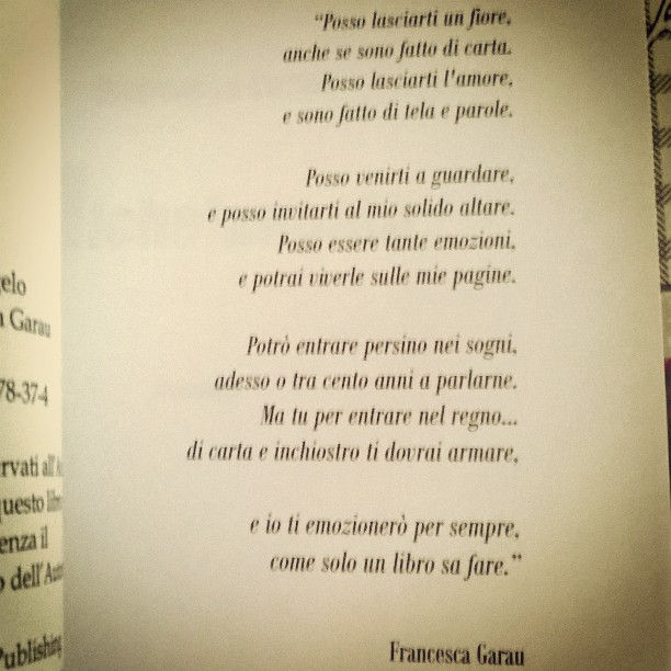 Poesia dedicata a lettori e scrittori. Apre il romanzo _Michelangelo_ Francesca Garau Ed. Youcanprin