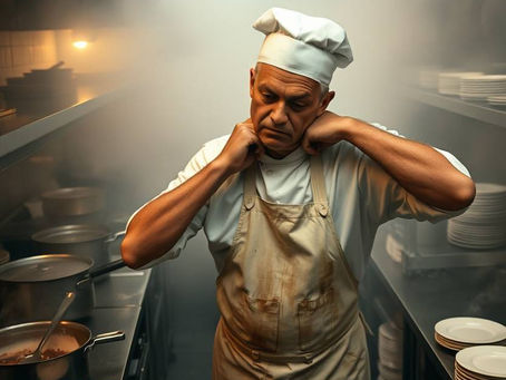 Long hours in the kitchen? Relieve shoulder & neck pain from chopping with 3 quick stretches every chef can do without leaving the line.