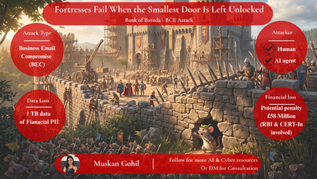 Fortresses Fail When the Smallest Door Is Left Unlocked: Bank of Baroda - BEC ( Business Email Compromise)