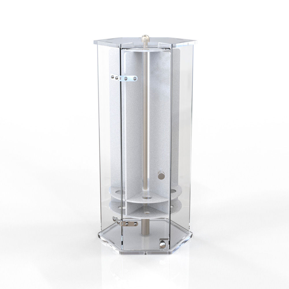 Porta coni girevole con porta 5 sedi colore trasparente con base satinata