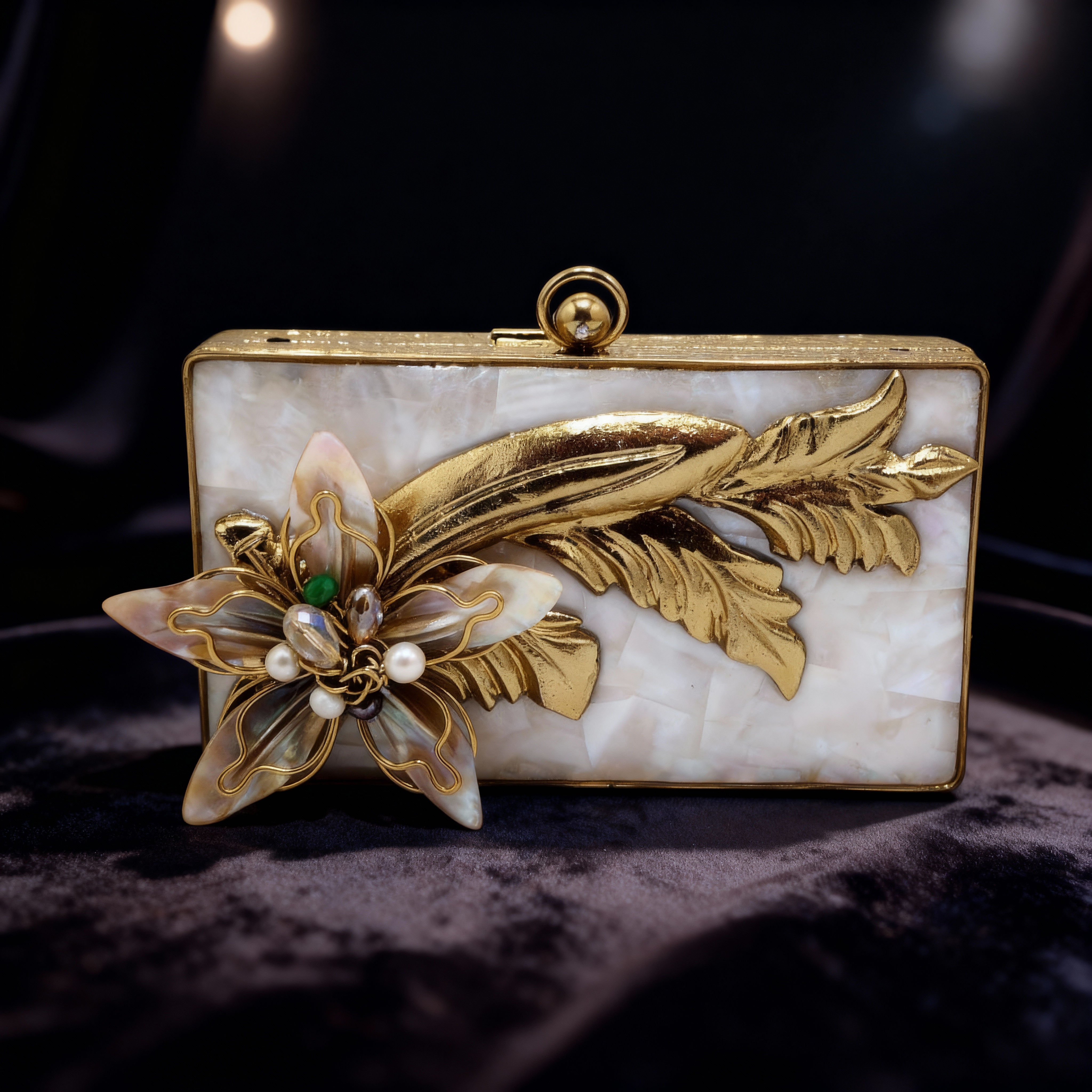 Mother-of-Pearl Cascade Clutch