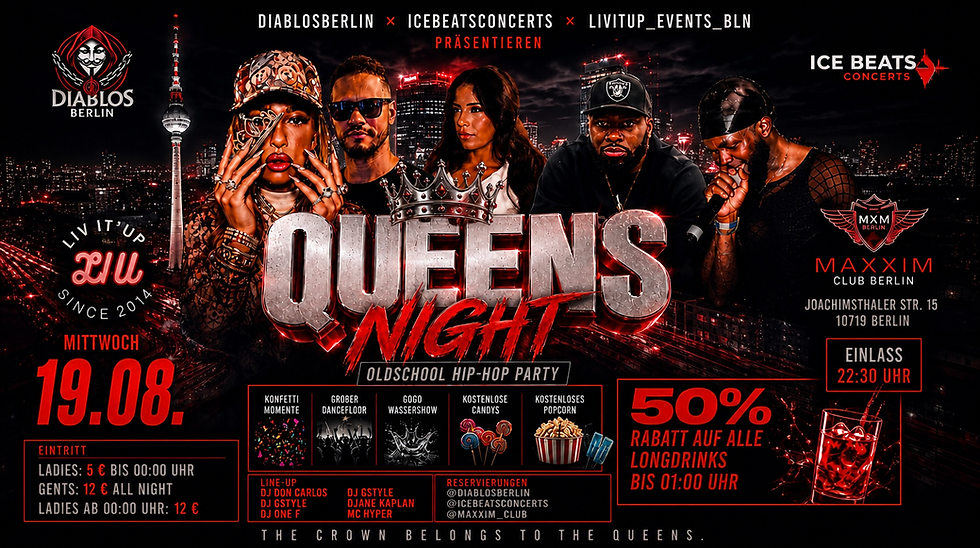 QUEENS NIGHT – DiablosBerlin, IceBeatsConcerts