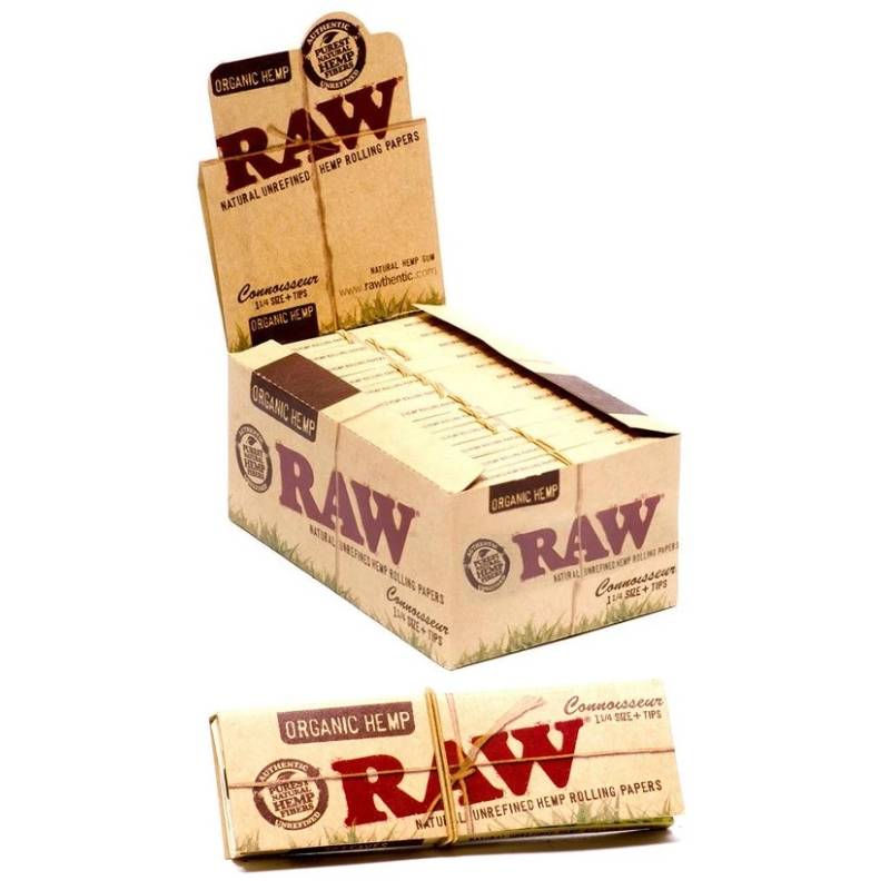 RAW 1.25+TIPS ORGANIC HEMP ROLLING PAPERS