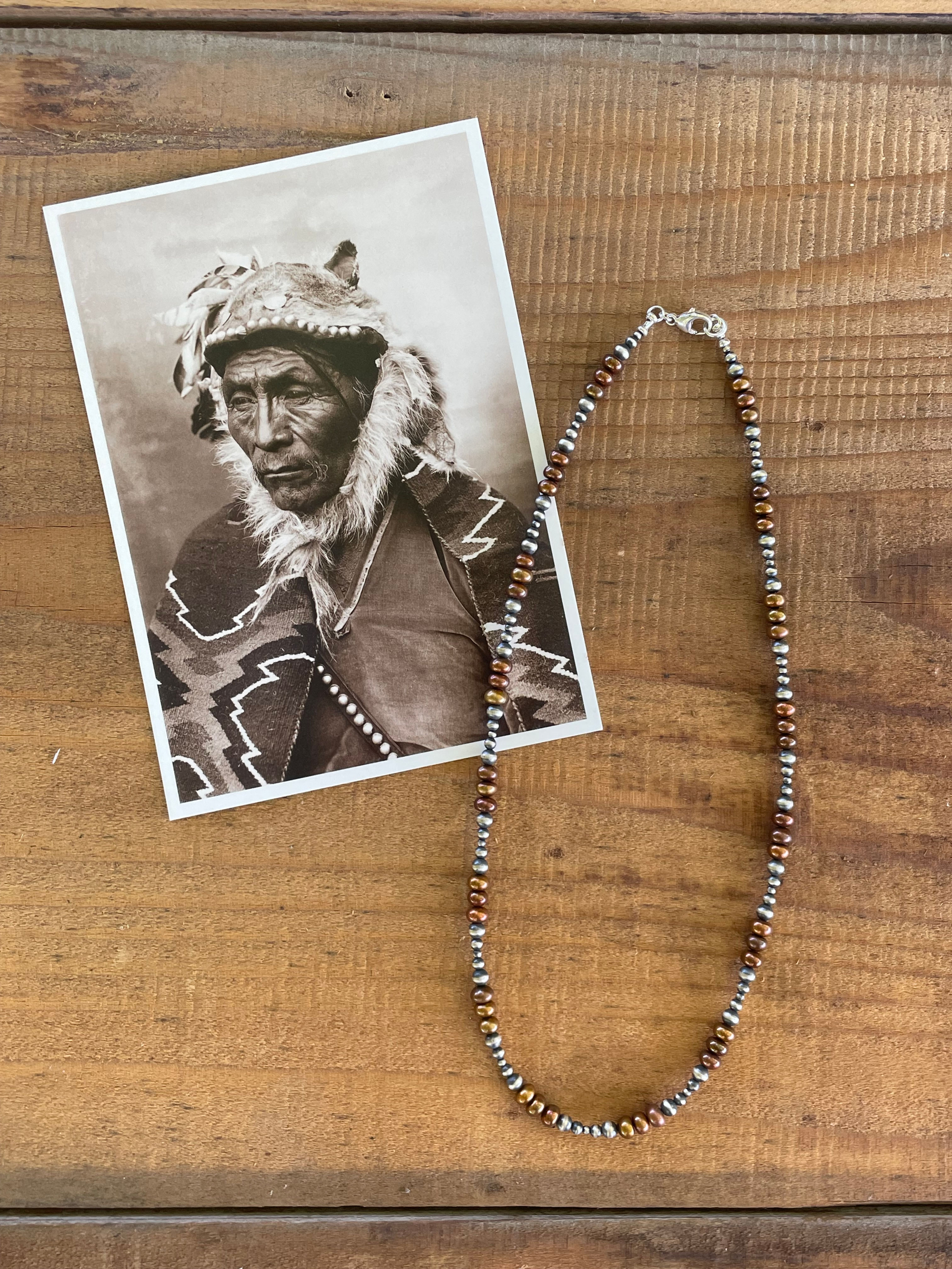 Brown Pearls and Desert Pearl Necklace