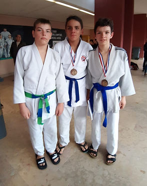 Dojo Rhône Vivarais Viktor Lucas Natanael minimes championnat du rhone