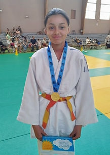 Dojo Rhône Vivarais Mornant 2023 interclubs mina Mina Andriaharimanana médaillée