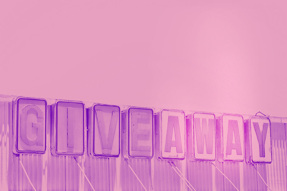 Giveaway sign by Financiato