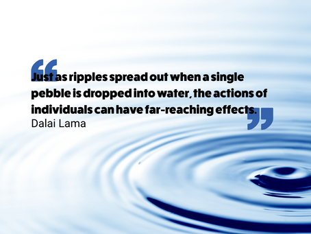 Actions lead to ripples that can have a far reaching effect.