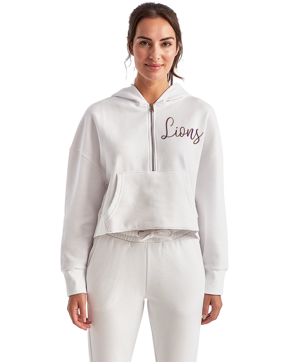 Thumbnail: LPS All Season Flag Cropped Half Zip Hoodie
