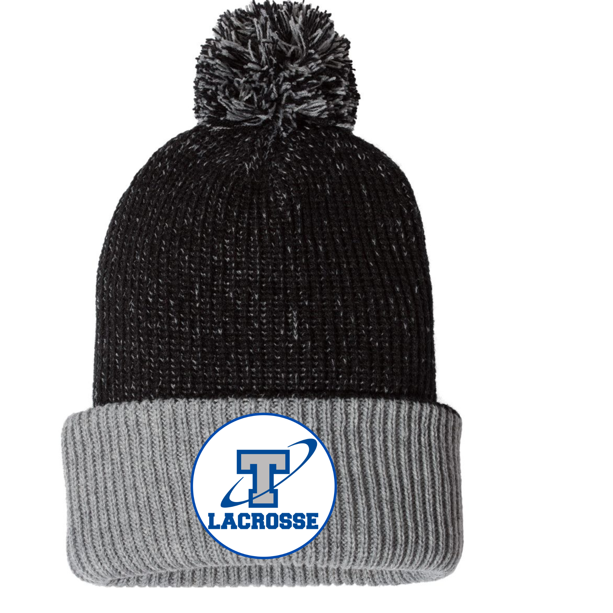 Titans Lacrosse Round Patch Stocking Cap with Pom