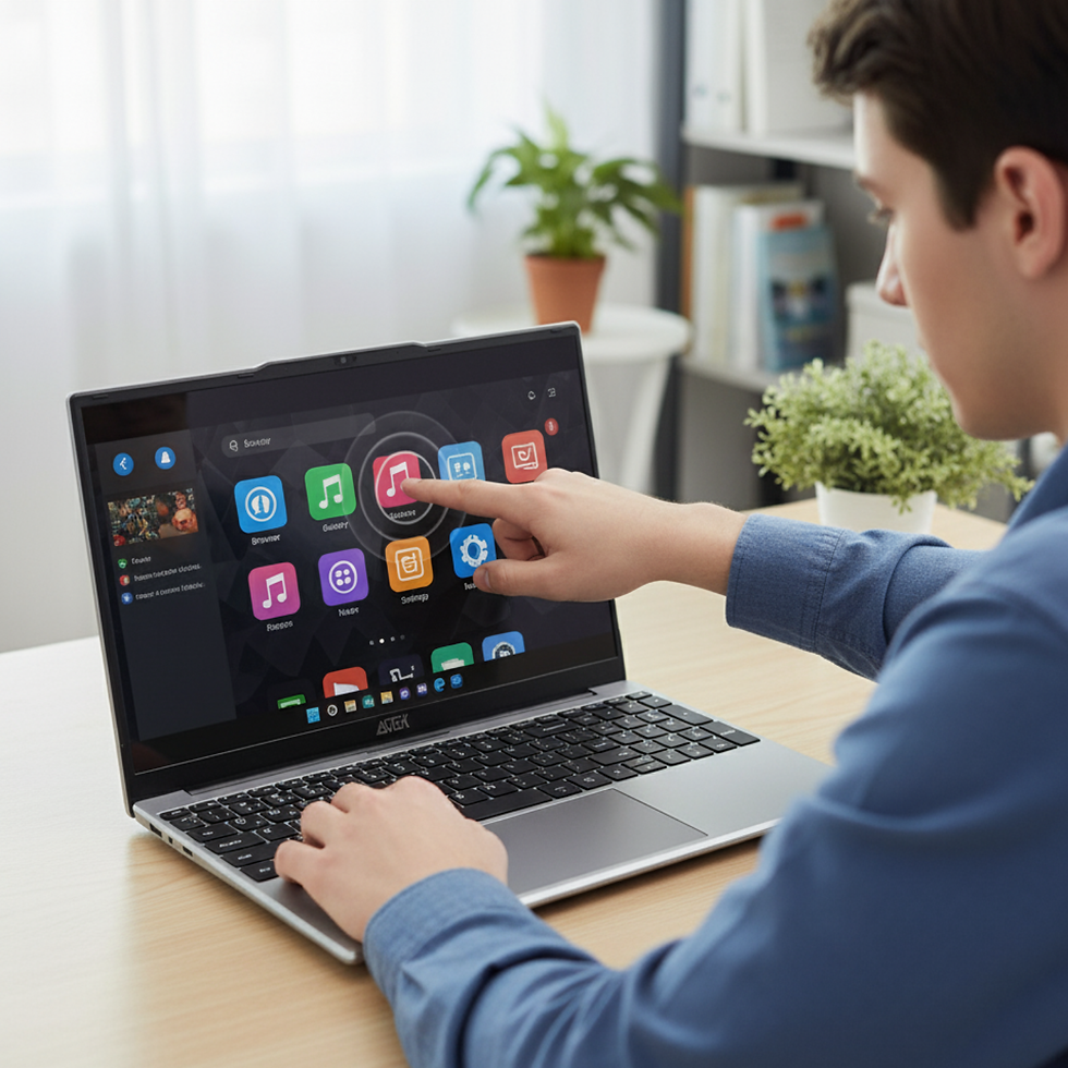 Miniatura: 15.6 Inch Notebook Full HD IPS Touchscreen Intel N5095 16GB RAM 512GB SSD and Wi