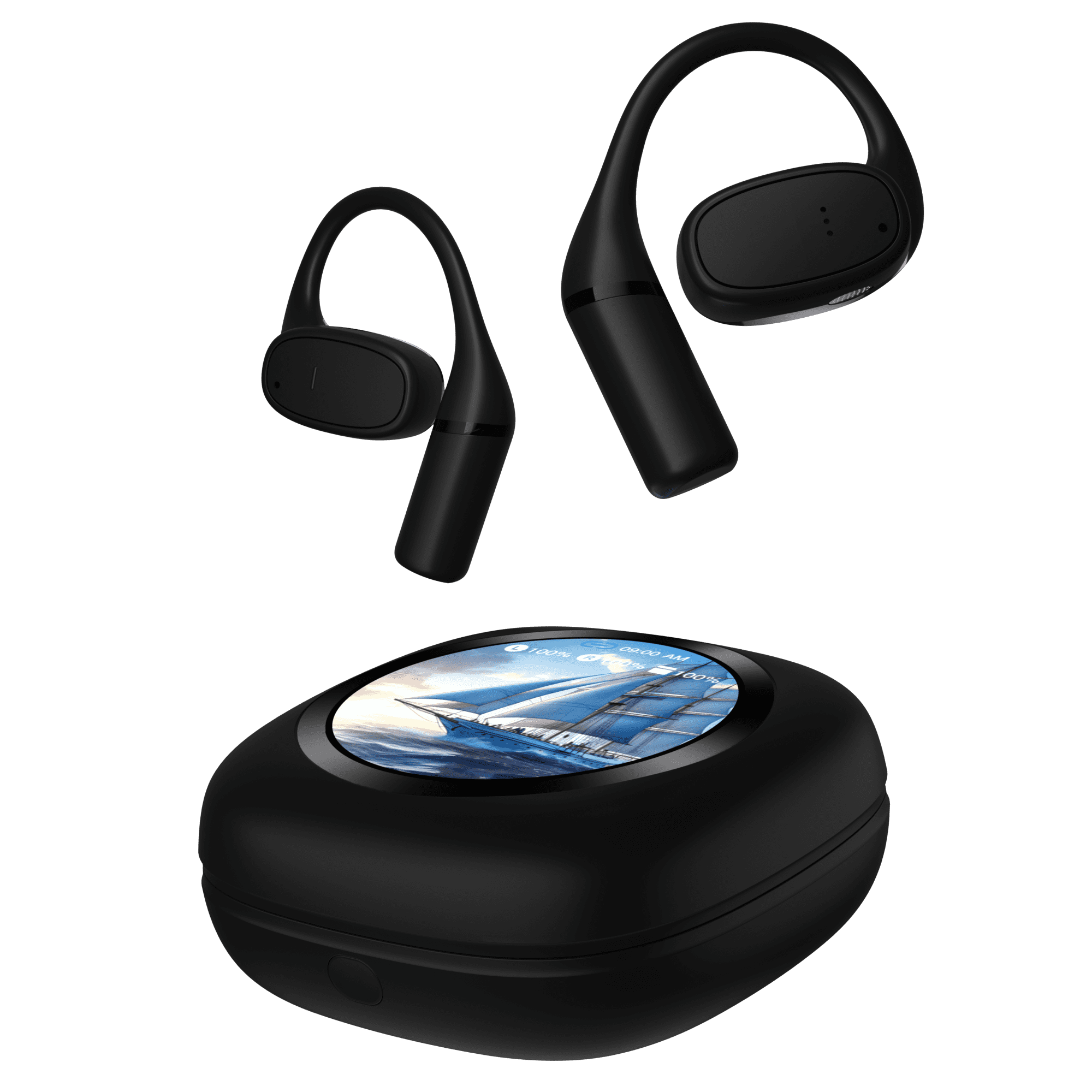 Aurafit X5L Fone Ouvido Sem Fio OWS com Tela TFT HD 1.7''、Tradução por IA、