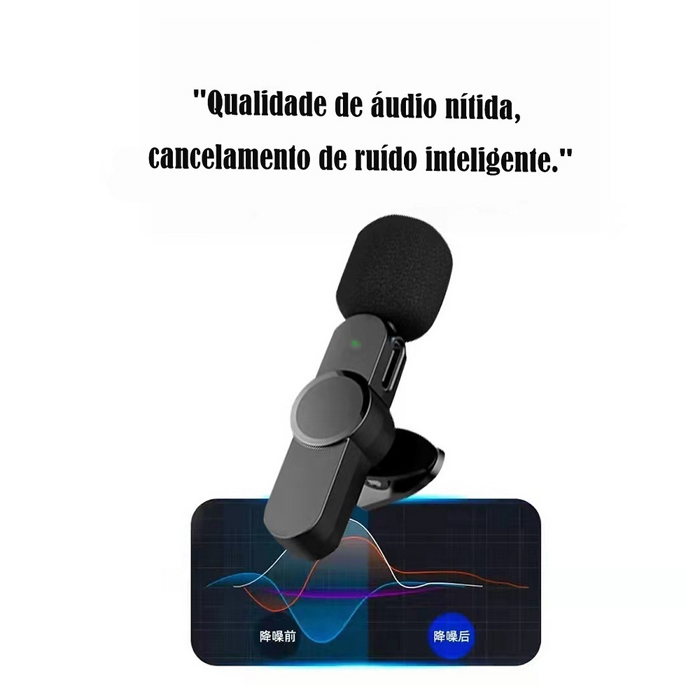 Miniatura: Microfone de Lapela Sem Fio Vlog Compatível iPhone
