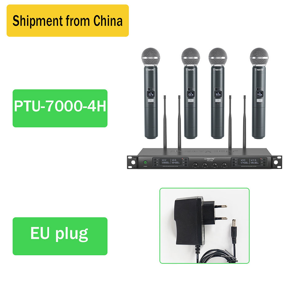 Miniatura: Phenyx Pro UHF Wireless Microphone System PTU-7000 with 4x40Channels Handheld Mi