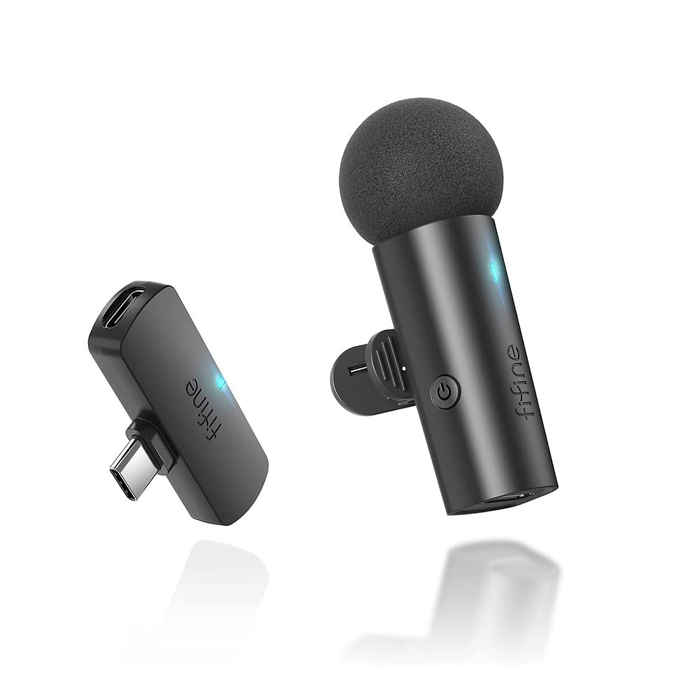 Miniatura: AmpliGame Wireless Lavalier Microphone with Long Battery, 2.4G Transmission, Con