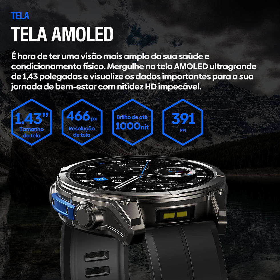 Miniatura: Zeblaze VIBE 8 Voice Calling 1.43" AMOLED Display Smart Watch Built-in Flashligh