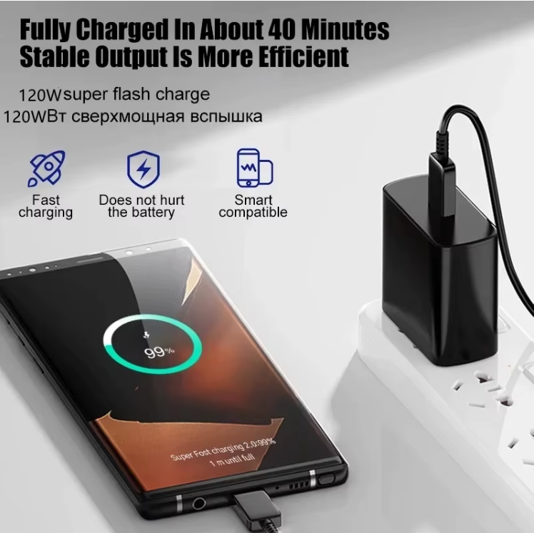 Miniatura: Fast Charging 125W USB Type C Charger Quick Charger
