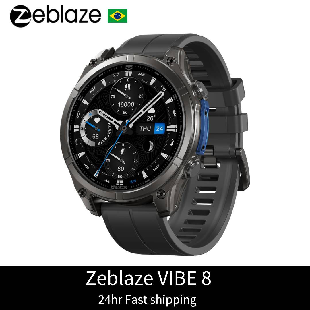 Zeblaze VIBE 8 Voice Calling 1.43" AMOLED Display Smart Watch Built-in Flashligh