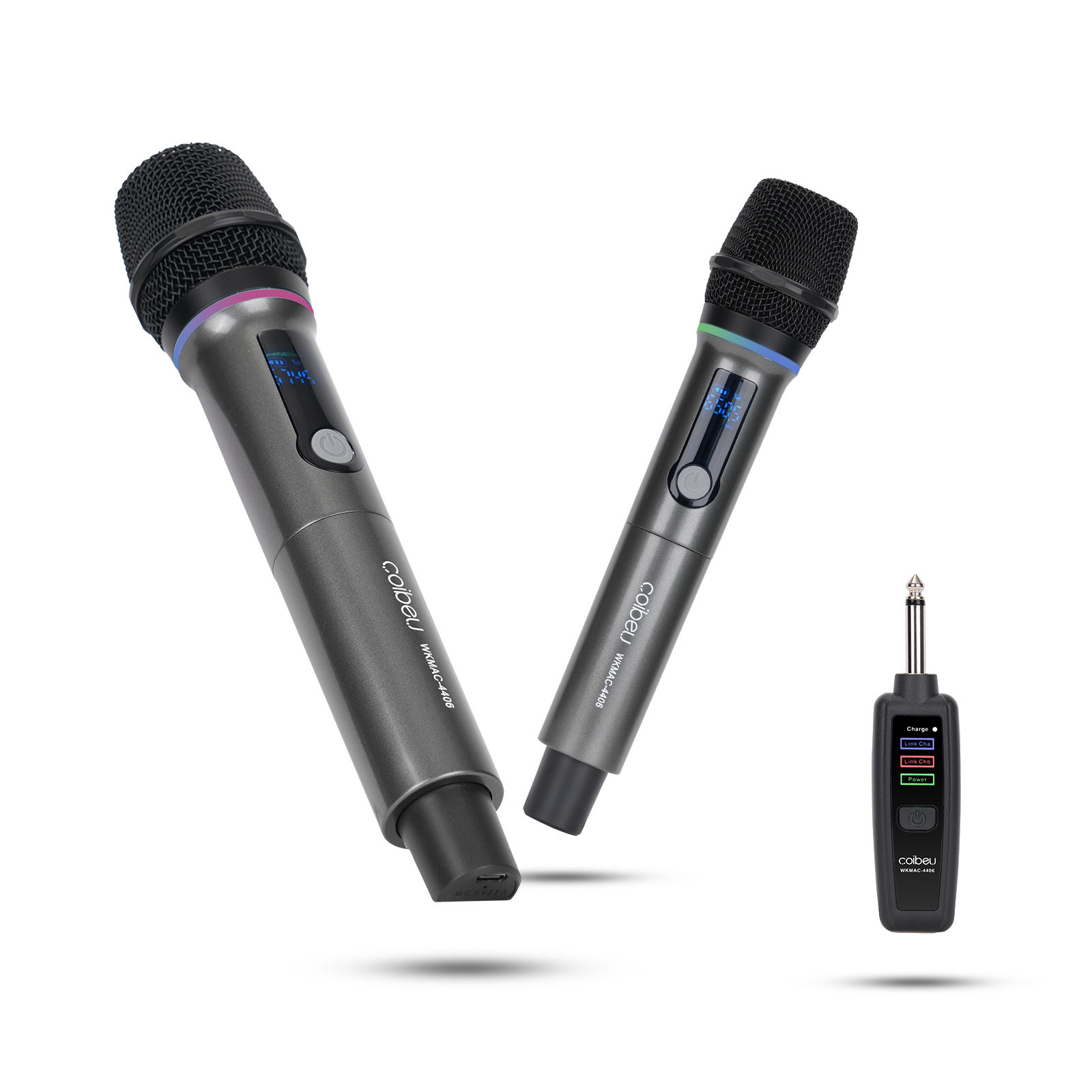 Professional Wireless Microphone Microphone Support For PC, RGB, UHF Dual Wirele