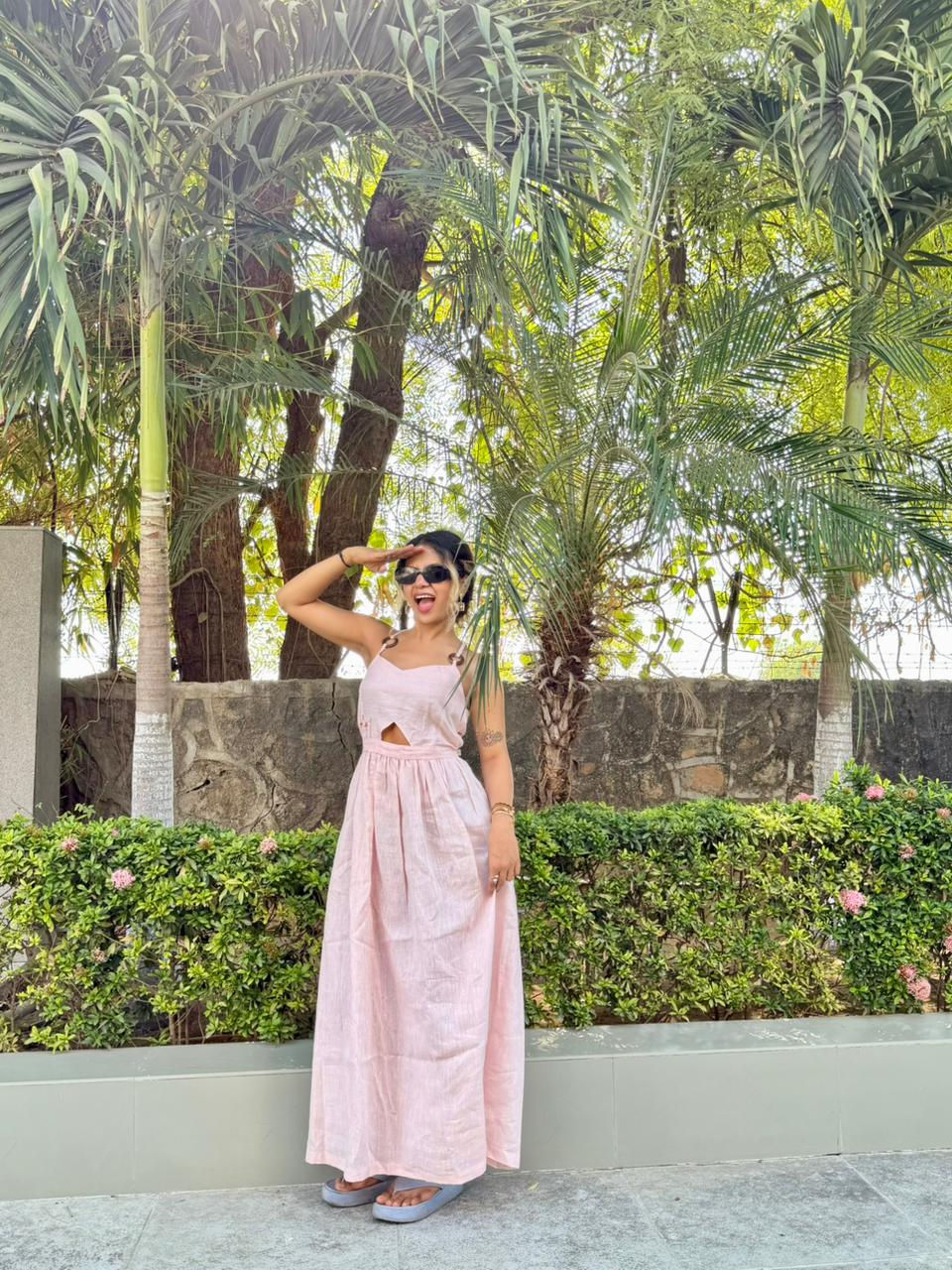 Thumbnail: Blush Petal Linen Dress