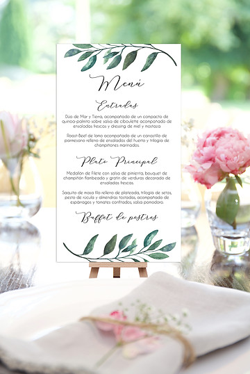 Menú para tu matrimonio