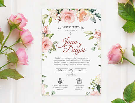 Invitación de matrimonio clásica, invitación de matrimonio formal