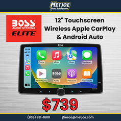 Boss Elite BE12ACPWX – 12.3" Wireless CarPlay & Android Auto Stereo