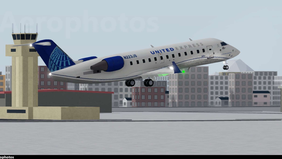 UAL Crj-200 departing out of Öskuflói, Circa Q2 2023